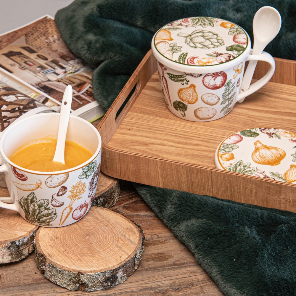 Bol à soupe Antan avec couvercle et cuillère Table passion - Ambiance &  Styles