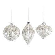 Boule de Noel silver et perle - Beautiful Moment the shop
