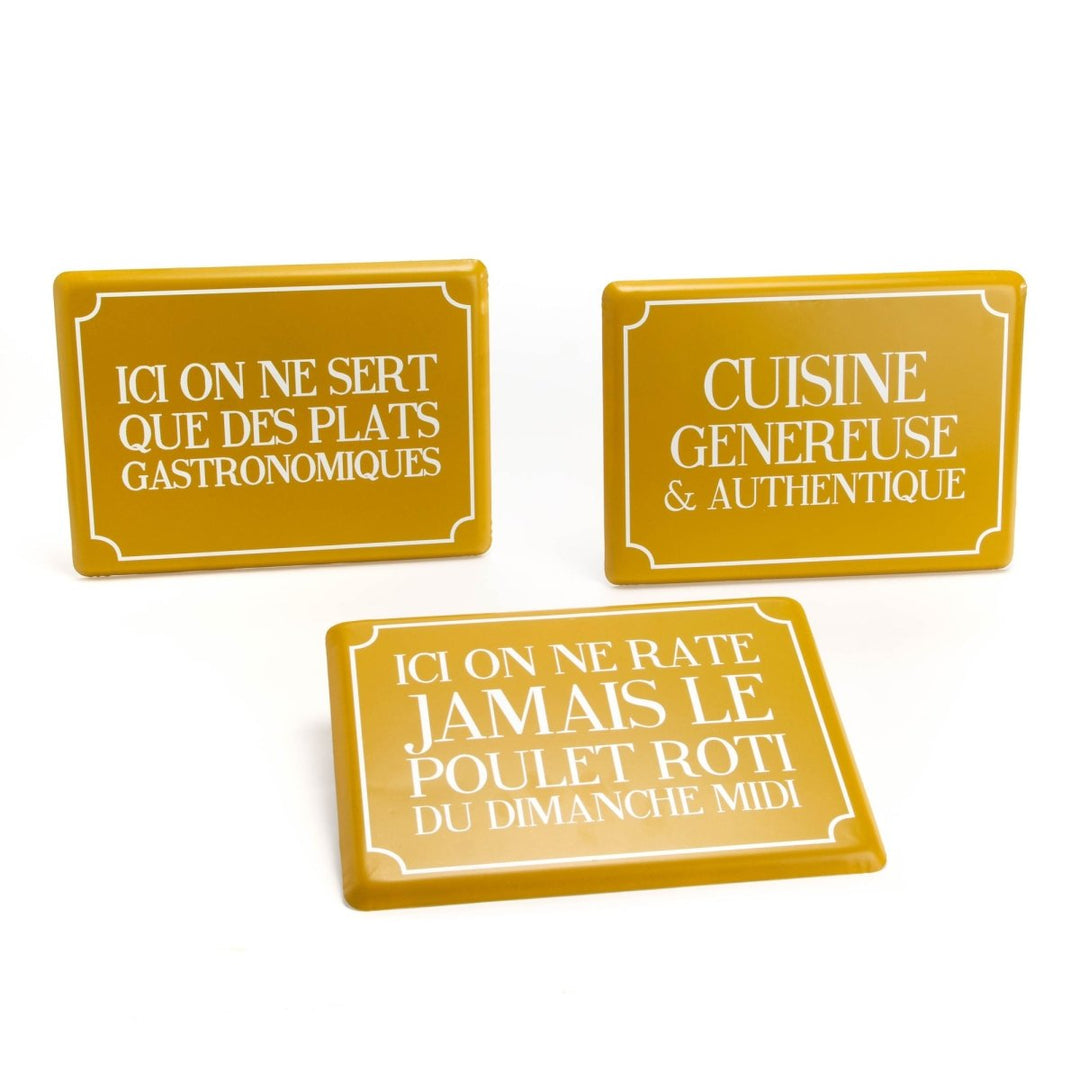 PLAQUE META MOUTARD CUISINE - Beautiful Moment the shop