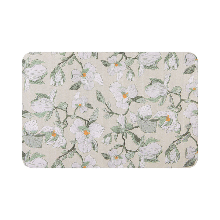 Set de table magnolias rectangulaire vert 44.5x33 cm