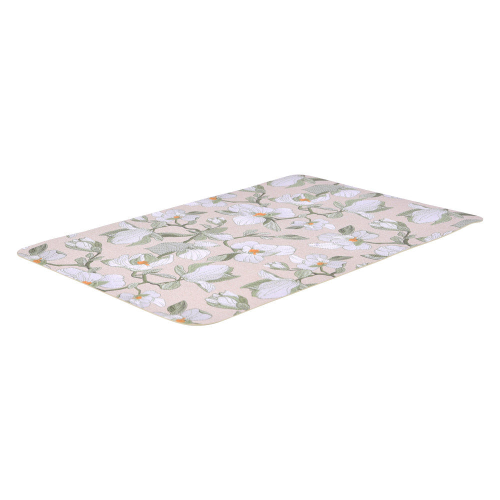 Set de table magnolias rectangulaire vert 44.5x33 cm