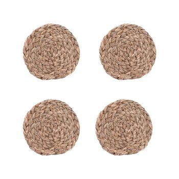 Set de 4 dessous de verre jonc de mer 11 cm