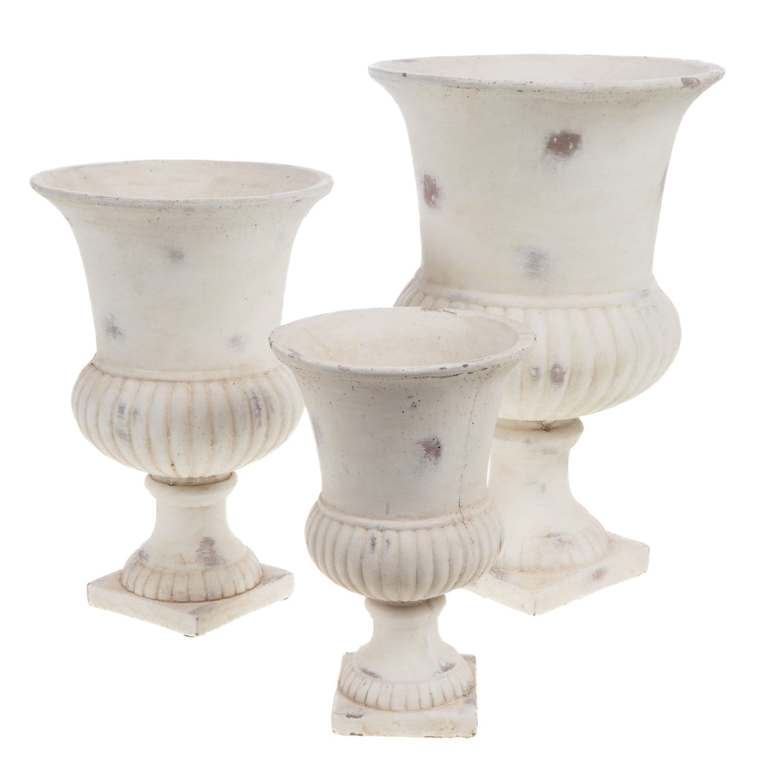 VASE MEDICIS BLANC PATINE