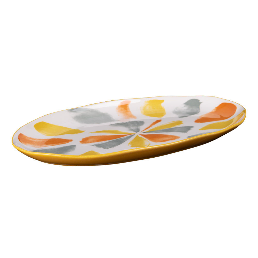 Plat oval Canaries 35.5x19 cm