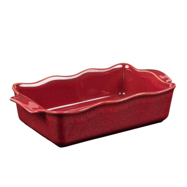 Plat à four rectangle Ely 27x16x7 cm rouge