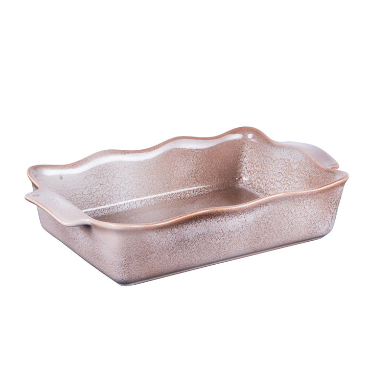 Plat à four rectangle Ely 36x21x8 cm brun