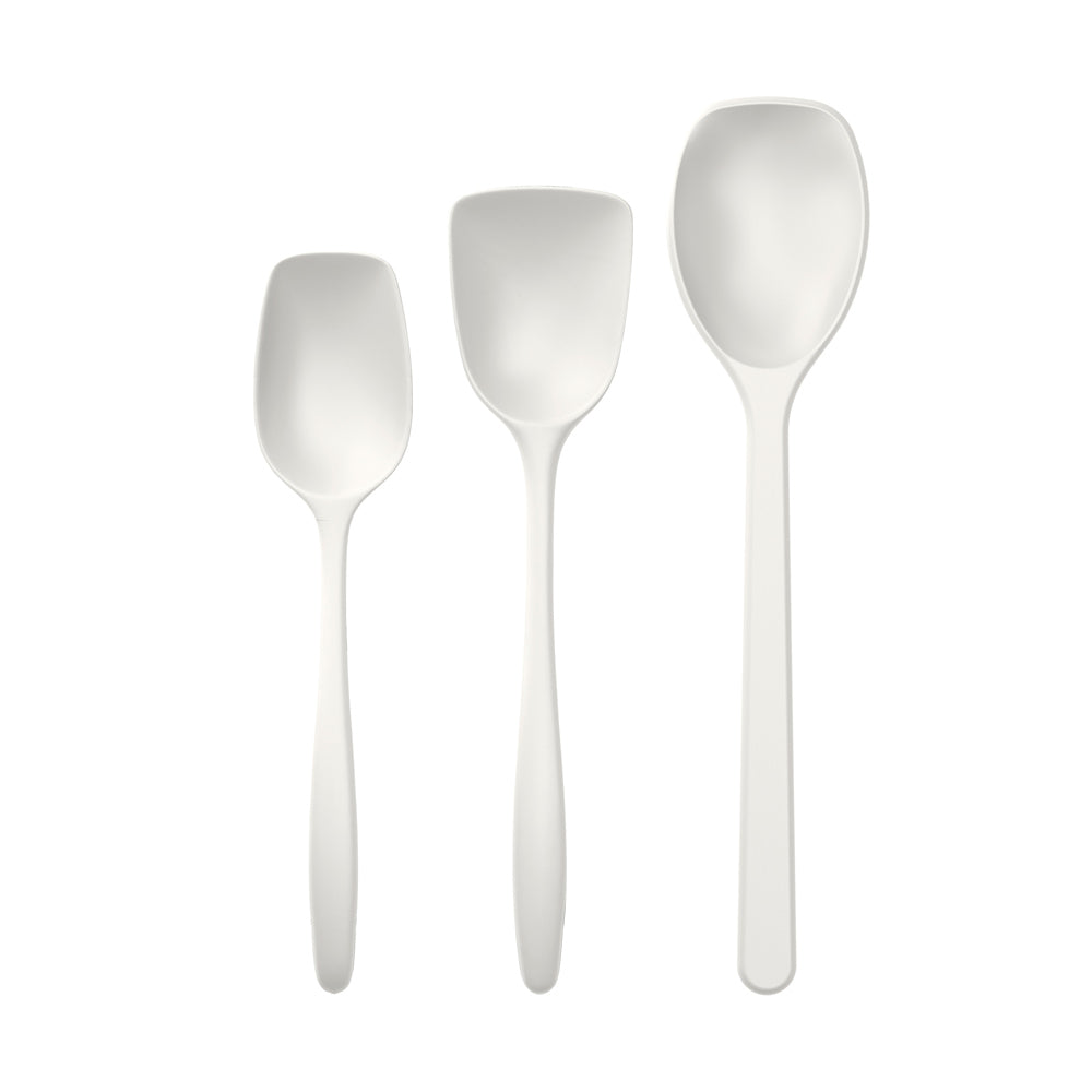 Set de 3 cuillères blanc