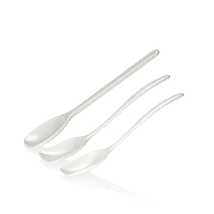 Set de 3 cuillères blanc
