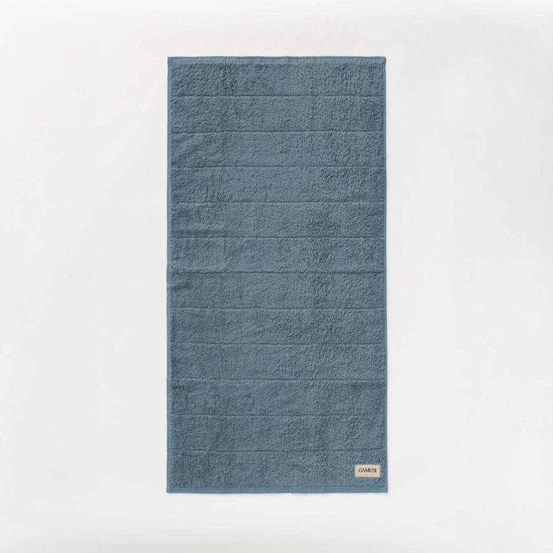 Lot de 4 serviettes de bain en éponge 100 % coton bicolore 600 g