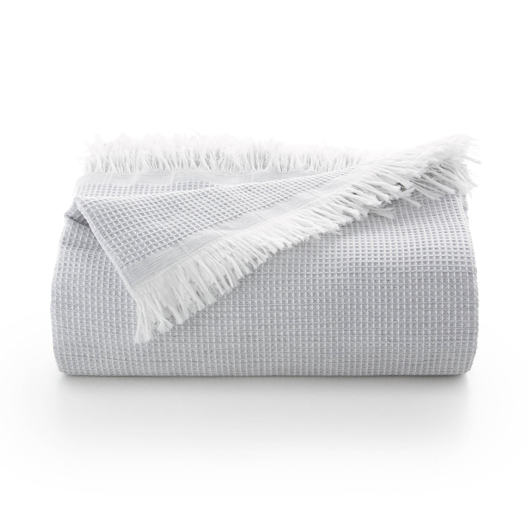 Plaid en coton multifonction à motif nid d&