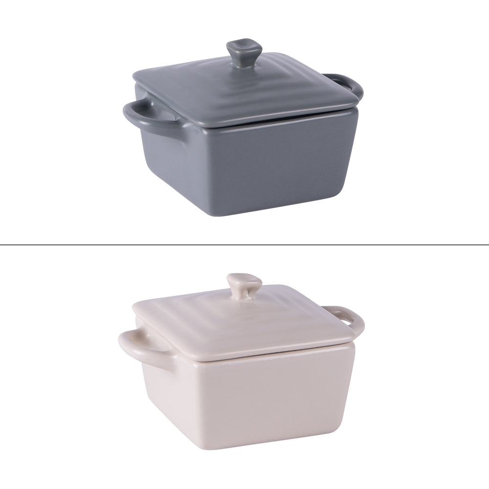 Mini cocotte carré 13 cm en grès