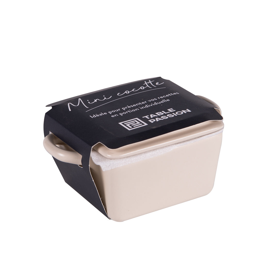 Mini cocotte carré 13 cm en grès