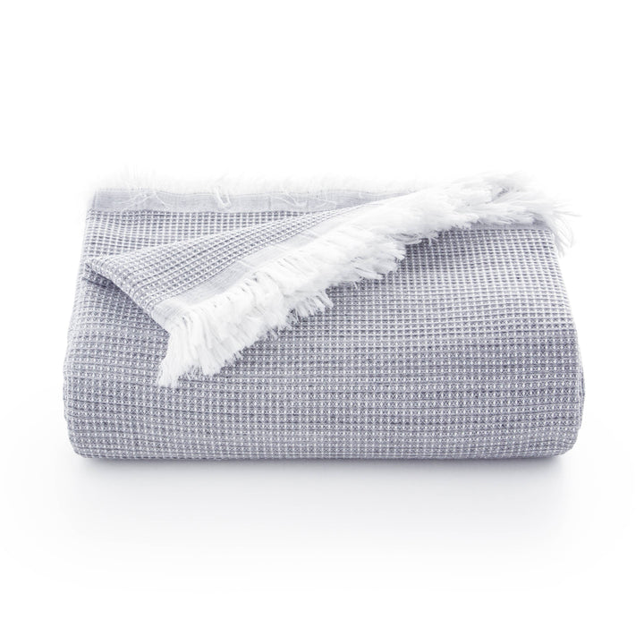 Plaid en coton multifonction à motif nid d&