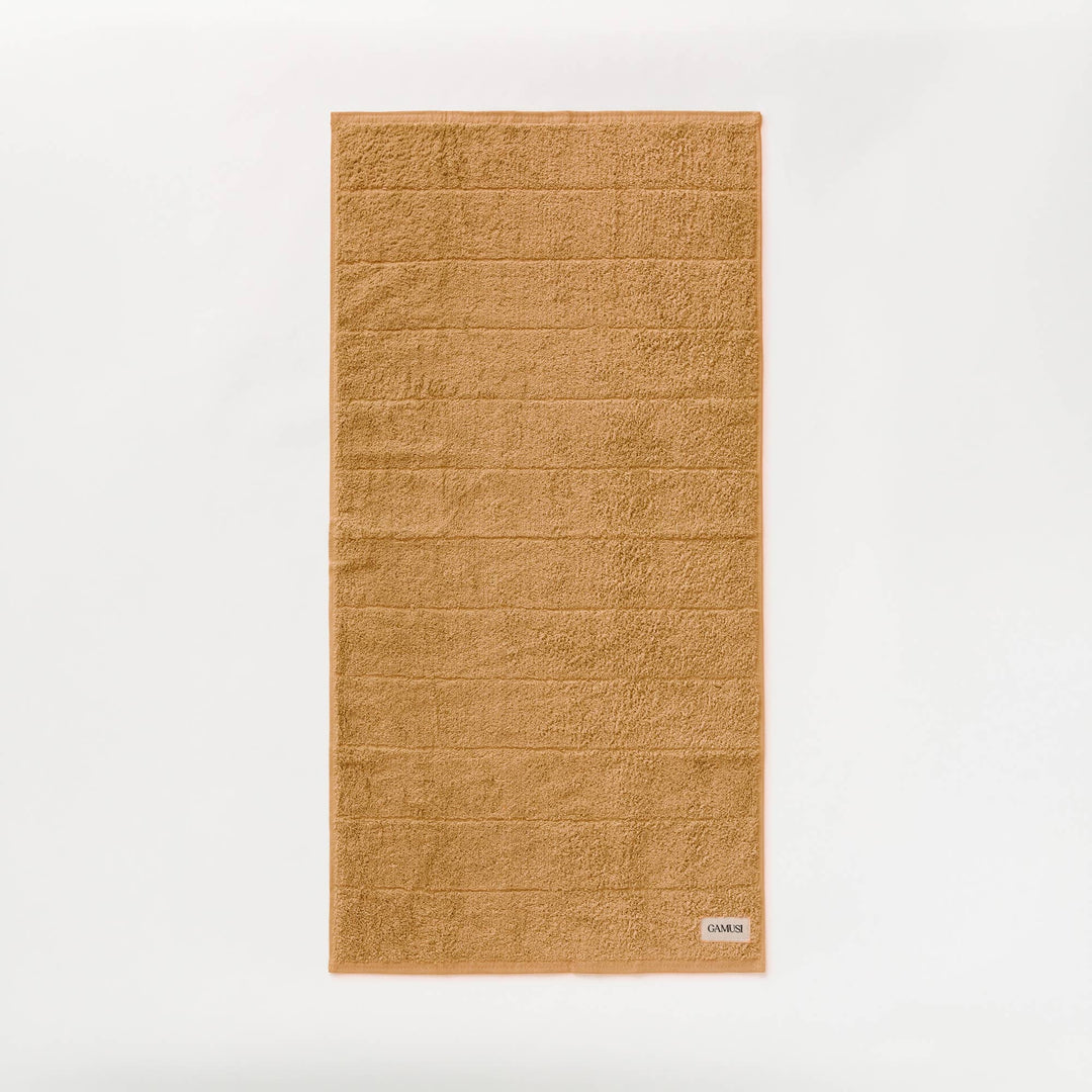 Lot de 4 serviettes de bain en éponge 100 % coton bicolore 600 g