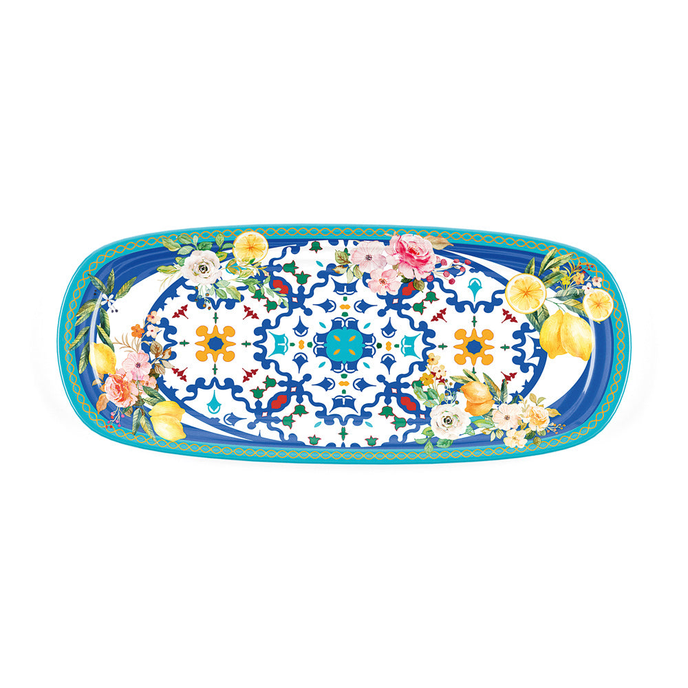 Plateau rectangulaire Flower&amp;Lemon 39,5x16,5x2,5 cm
