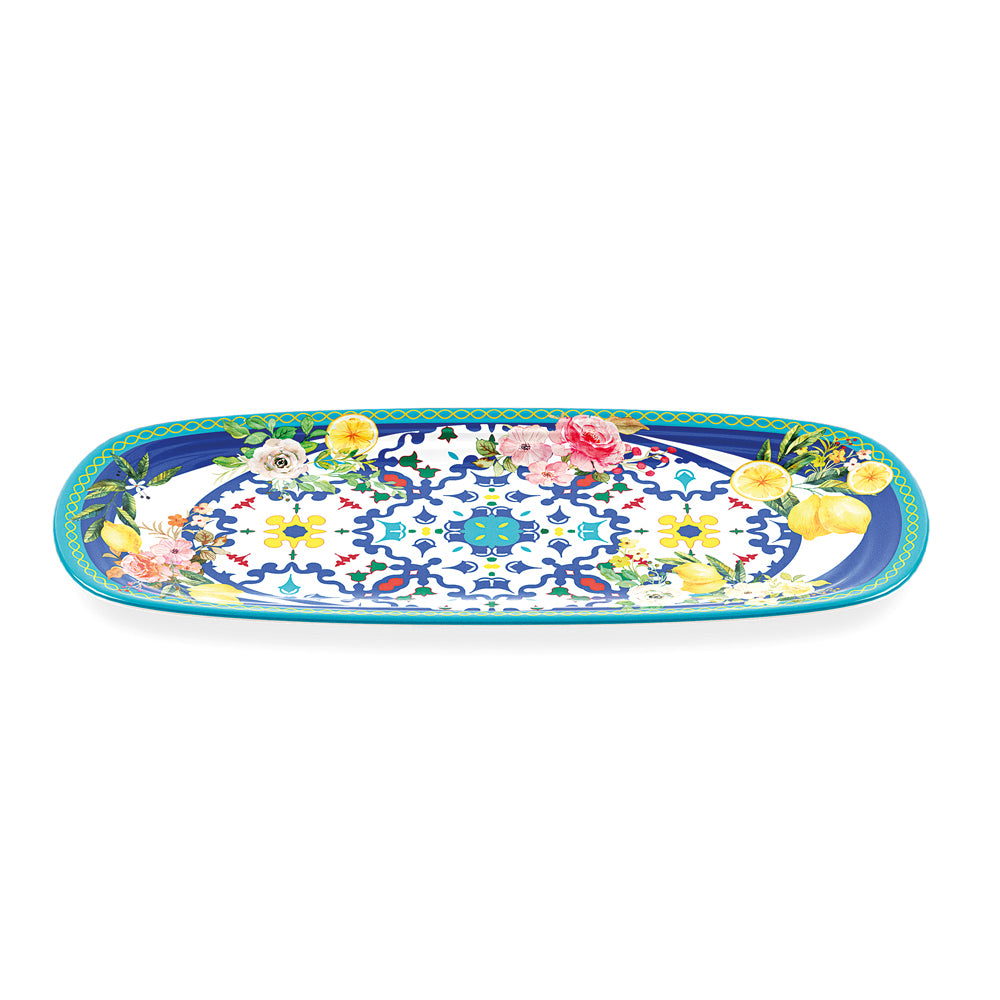 Plateau rectangulaire Flower&amp;Lemon 39,5x16,5x2,5 cm