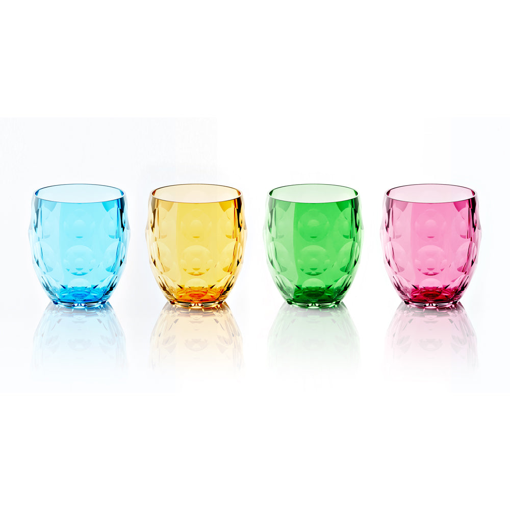 Set de 4 gobelets 34 cl acrylique Bubbles en couleurs