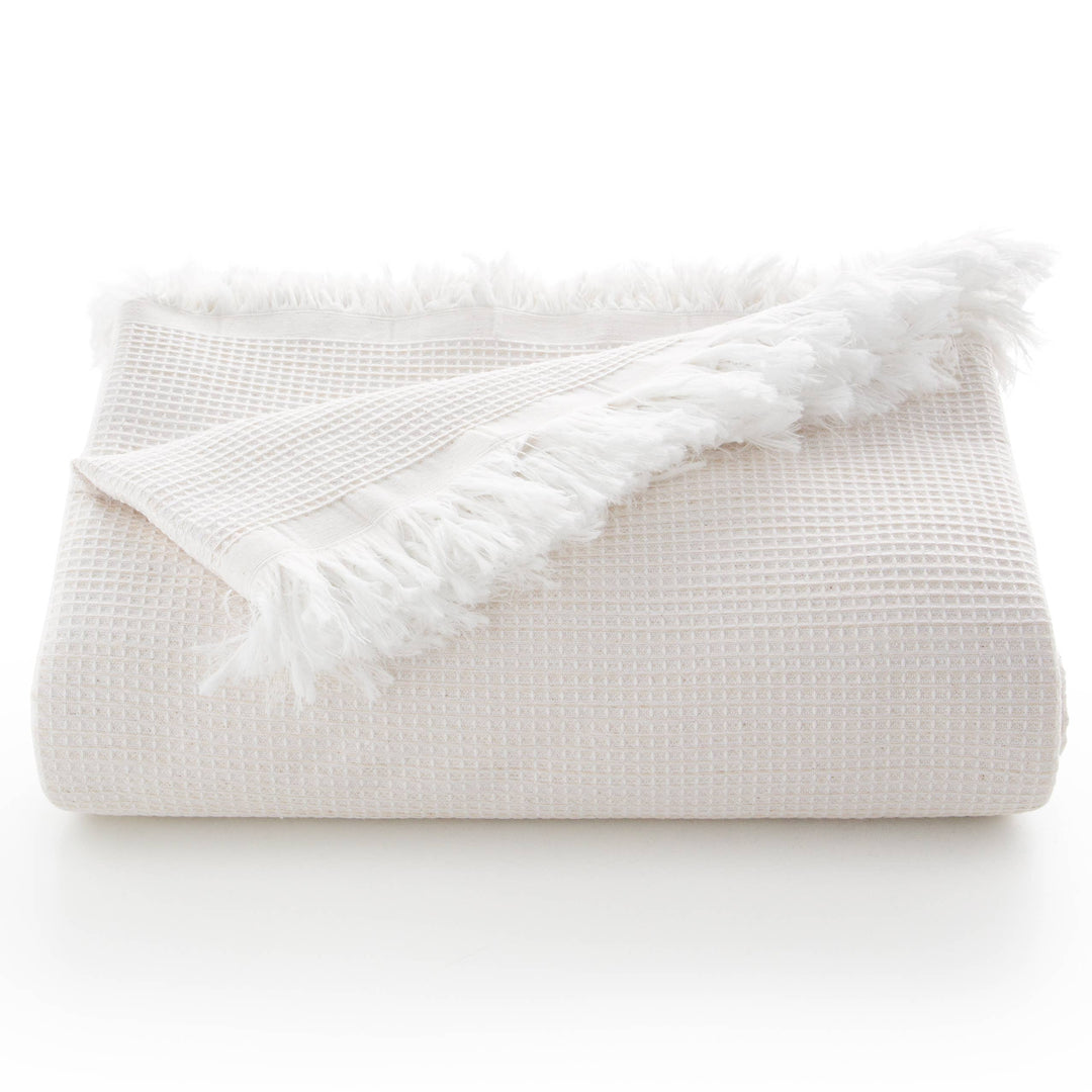 Plaid en coton multifonction à motif nid d&