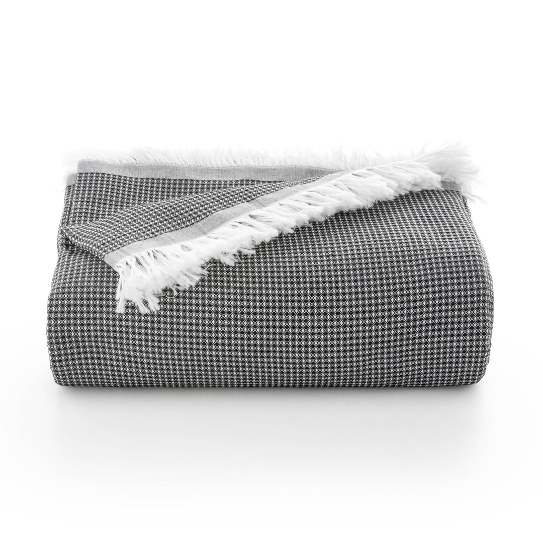 Plaid en coton multifonction à motif nid d&