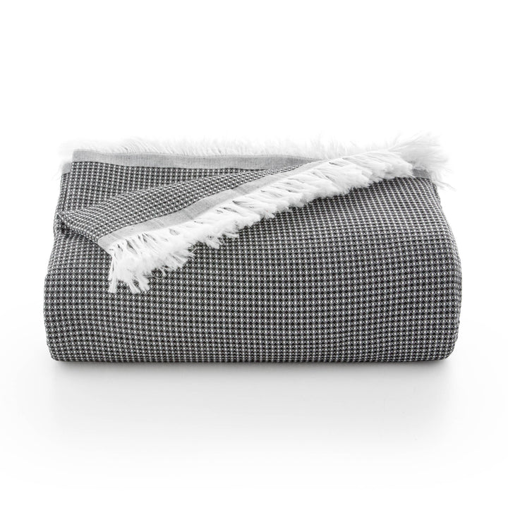 Plaid en coton multifonction à motif nid d&