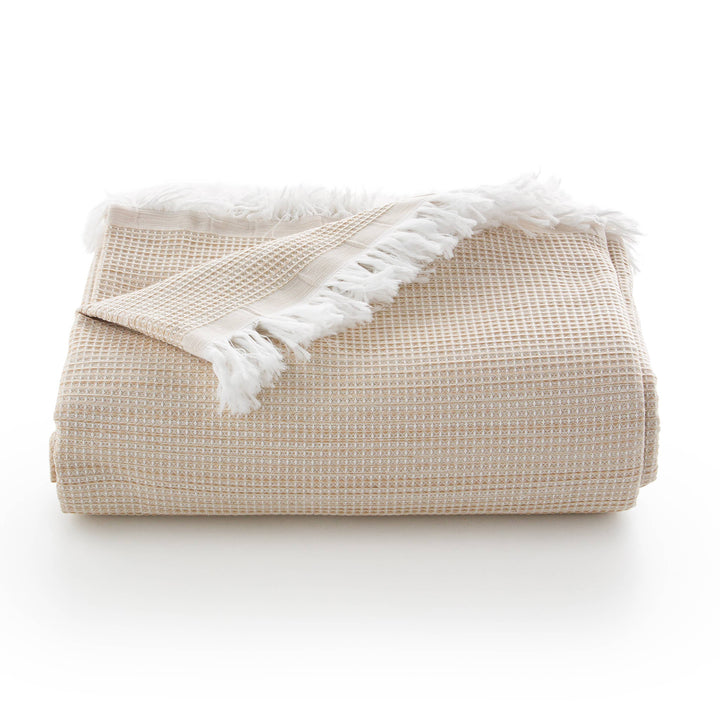 Plaid en coton multifonction à motif nid d&
