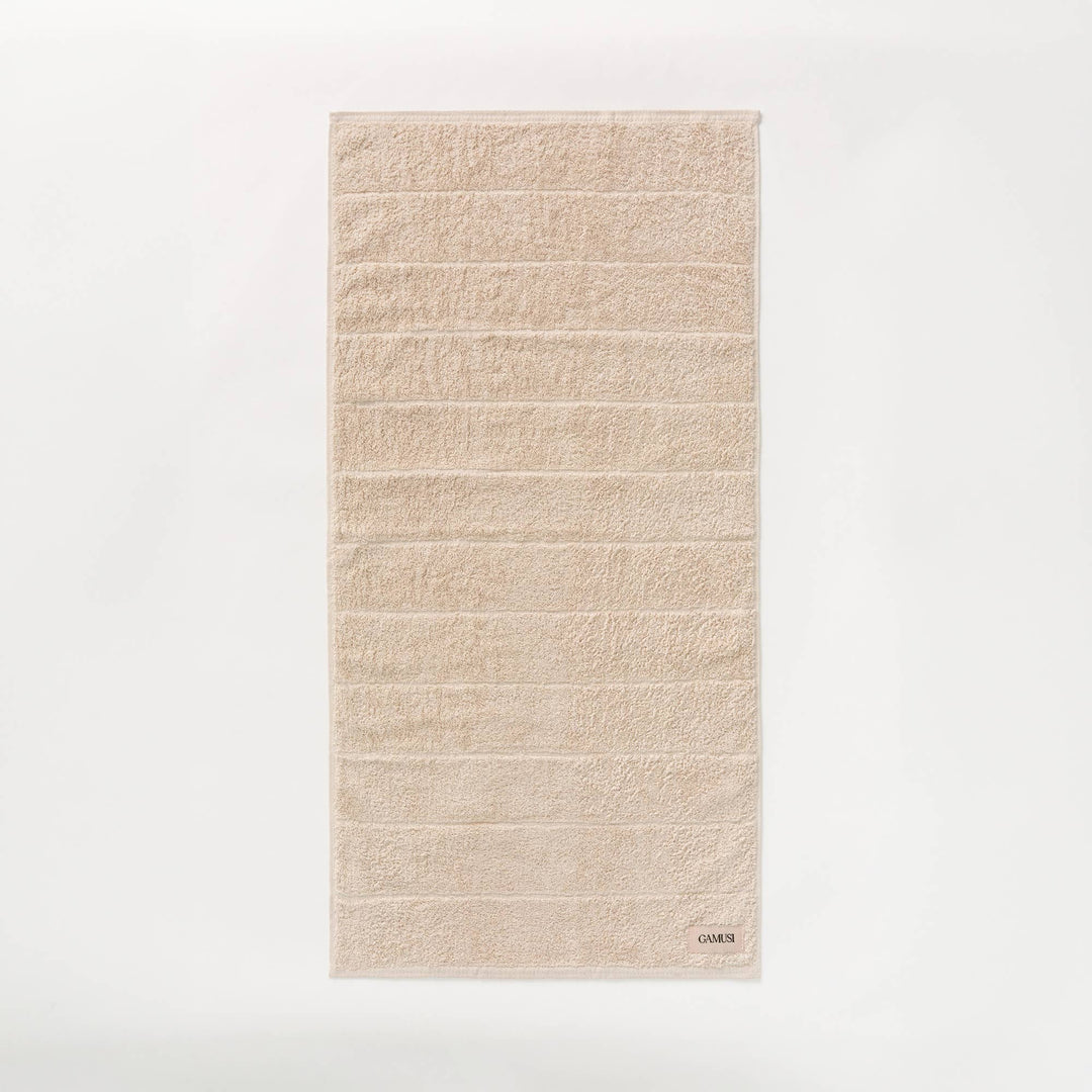 Lot de 4 serviettes de bain en éponge 100 % coton bicolore 600 g