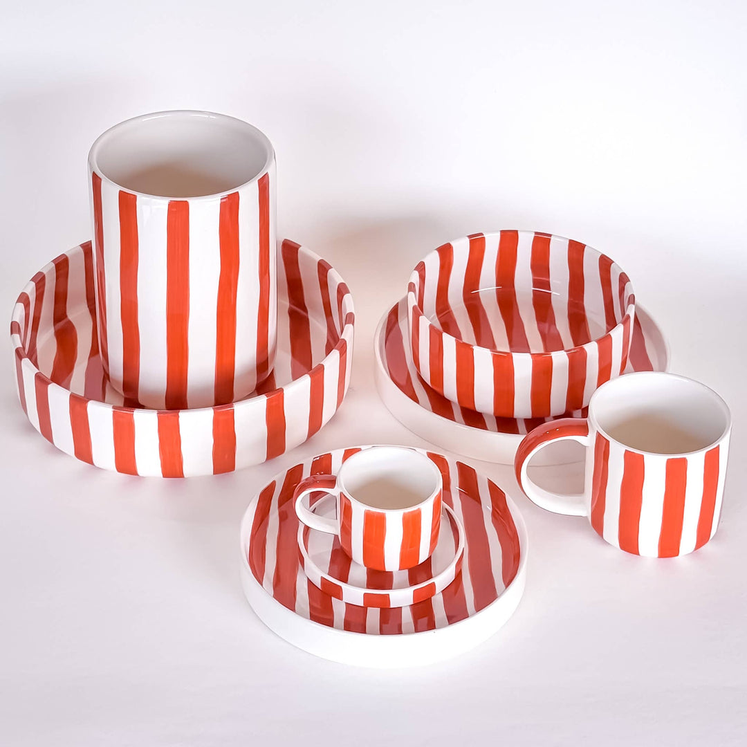 Grande coupe Stripes - cotto orange