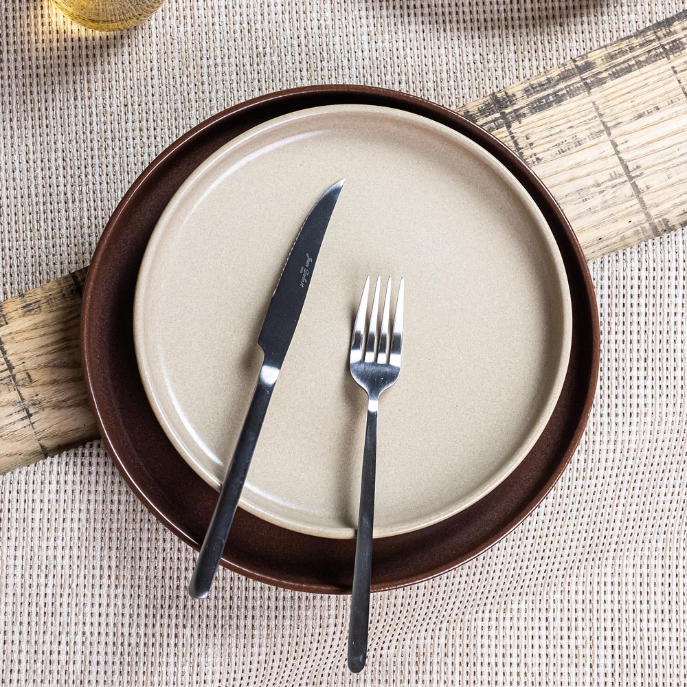 Assiette à dessert Uno sable 22 cm - Beautiful Moment the shop