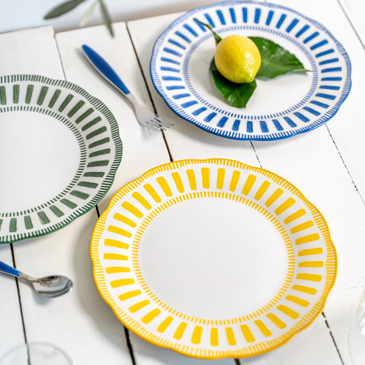 Assiette plate Napoli jaune 27 cm - Beautiful Moment the shop