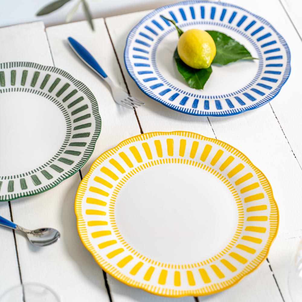 Assiette plate Napoli verte 27 cm - Beautiful Moment the shop