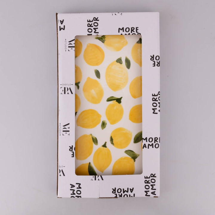 Assiette rectangulaire Fruit Life 2 modèles 31,5 x 16,5 cm Citron - Beautiful Moment the shop