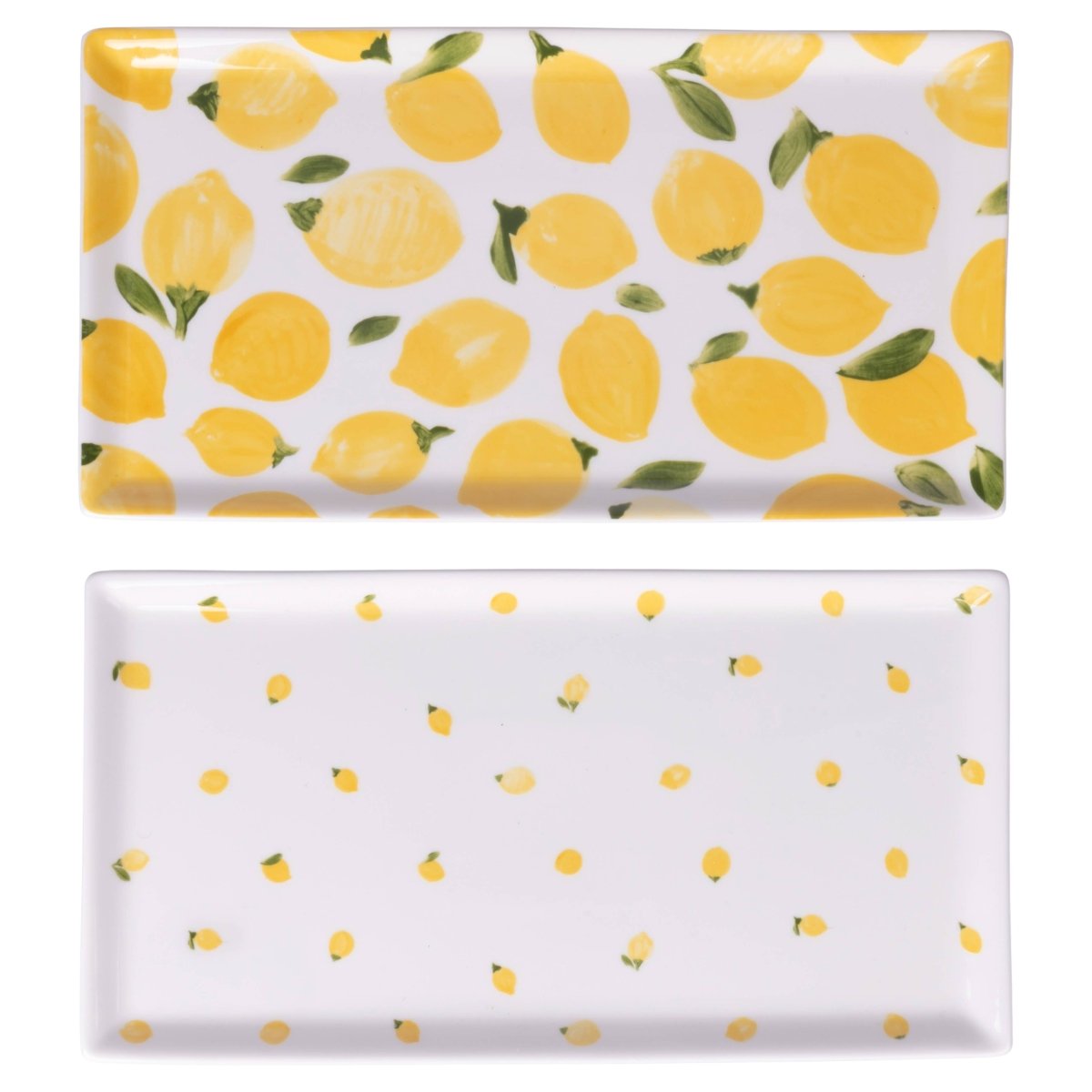 Assiette rectangulaire Fruit Life 2 modèles 31,5 x 16,5 cm Citron - Beautiful Moment the shop