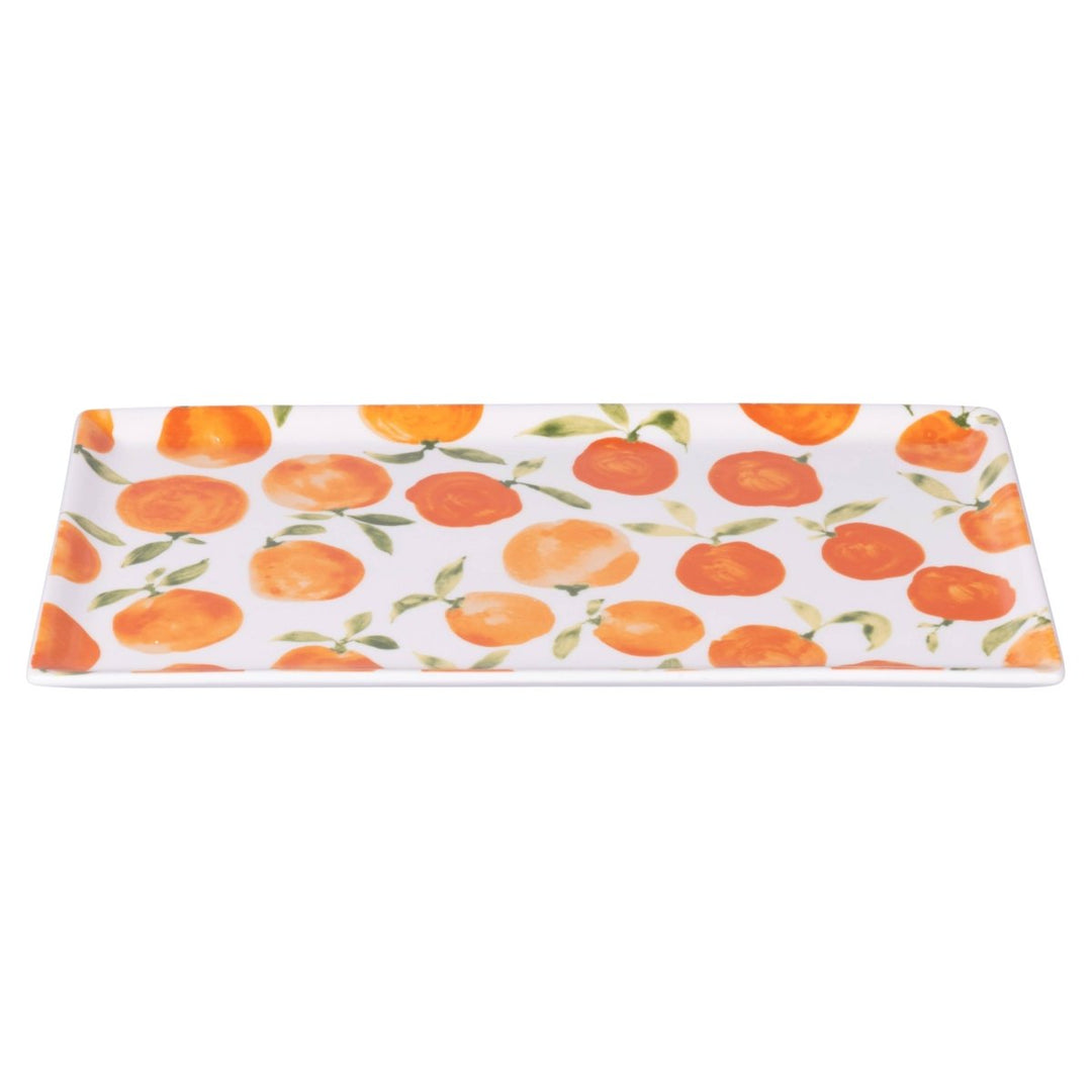 Assiette rectangulaire Fruit Life 2 modèles assortis 31,5 x 16,5 cm orange - Beautiful Moment the shop