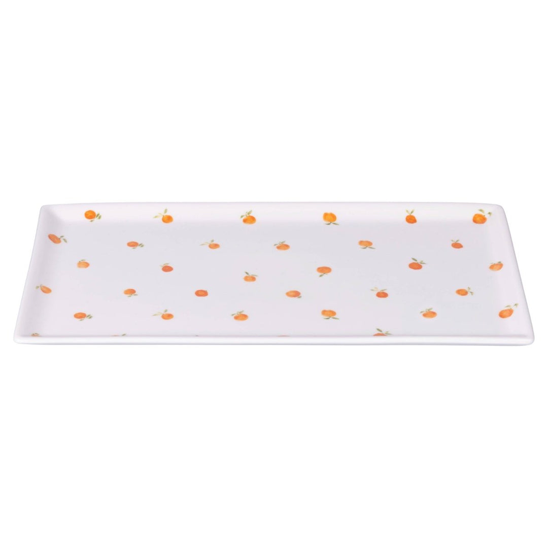 Assiette rectangulaire Fruit Life 2 modèles assortis 31,5 x 16,5 cm orange - Beautiful Moment the shop