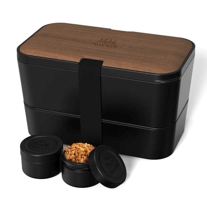 Bento Encastrable 1,5 l noir et bois de noyer - Beautiful Moment the shop