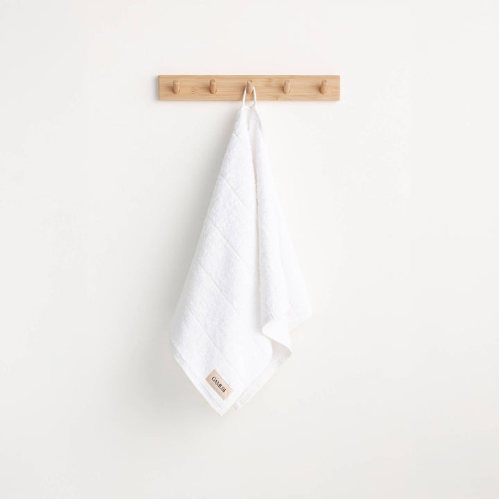 Lot de 4 serviettes de bain en éponge 100 % coton bicolore 600 g
