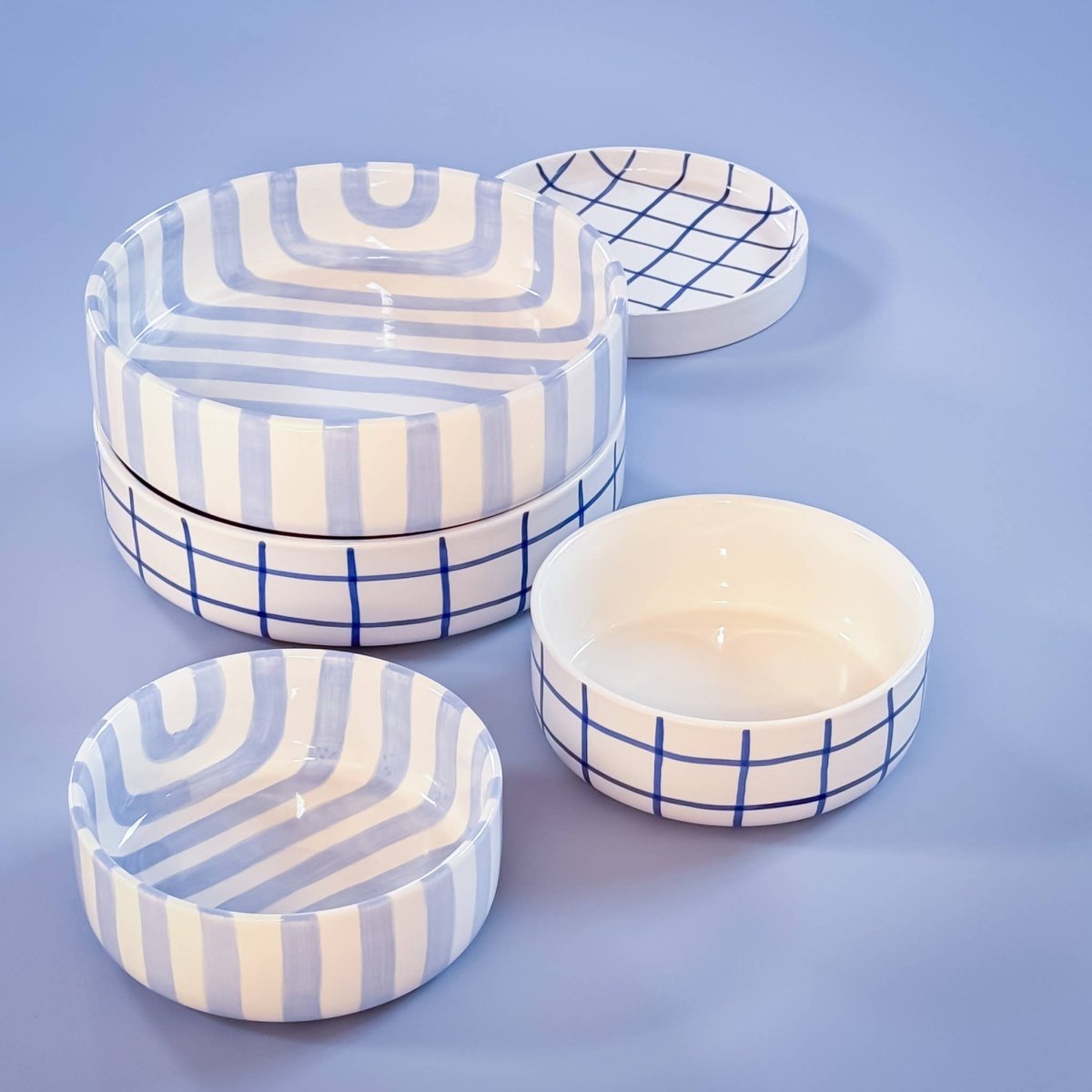 Bol rayé - morning azzurro - Beautiful Moment the shop