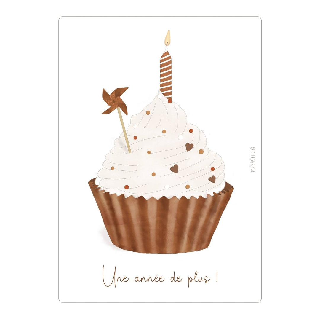 Carte Postale / Card "Anniversaire Cupcake" - Beautiful Moment the shop