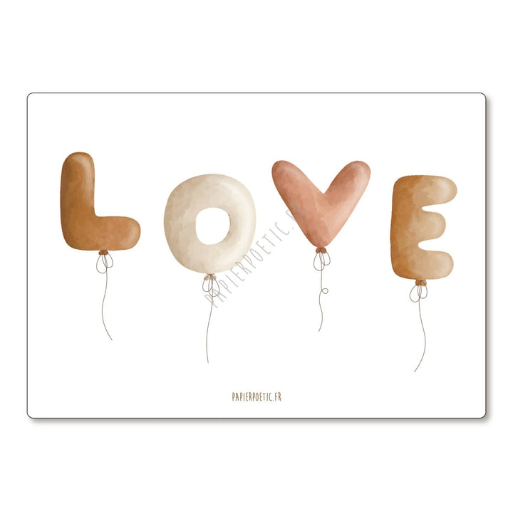 Carte Postale / Card "Ballons Love" - Beautiful Moment the shop