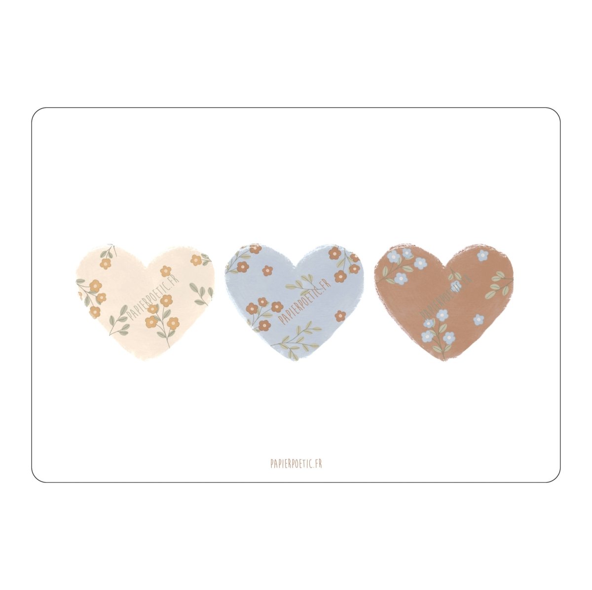 Carte Postale / Card "Cœurs Fleuris" - Beautiful Moment the shop