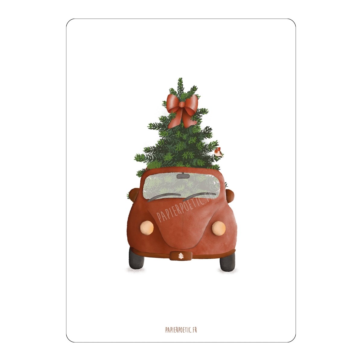 Carte Postale / Card "En voiture sapin" - Beautiful Moment the shop