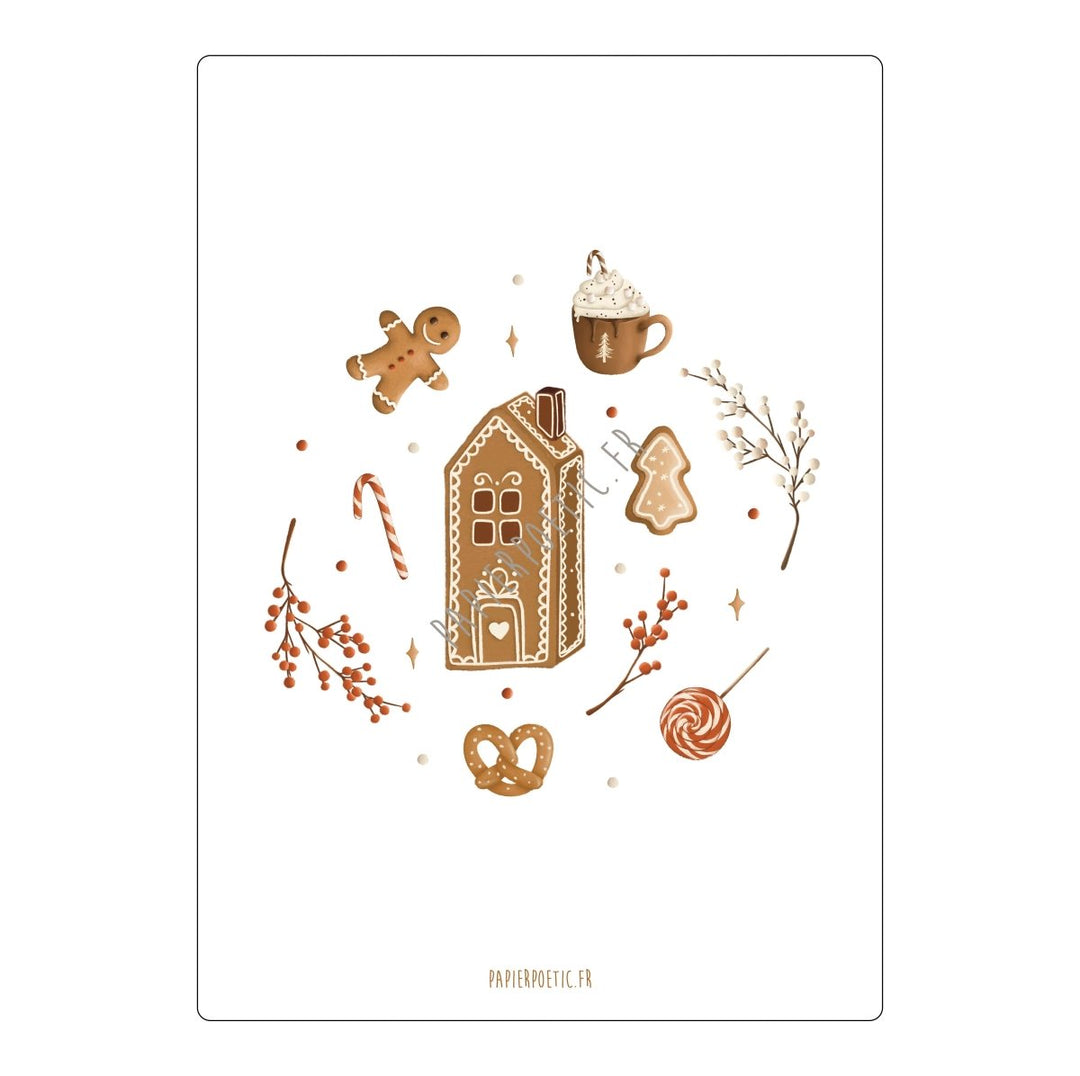 Carte Postale / Card "Gourmandises de Noël" - Beautiful Moment the shop