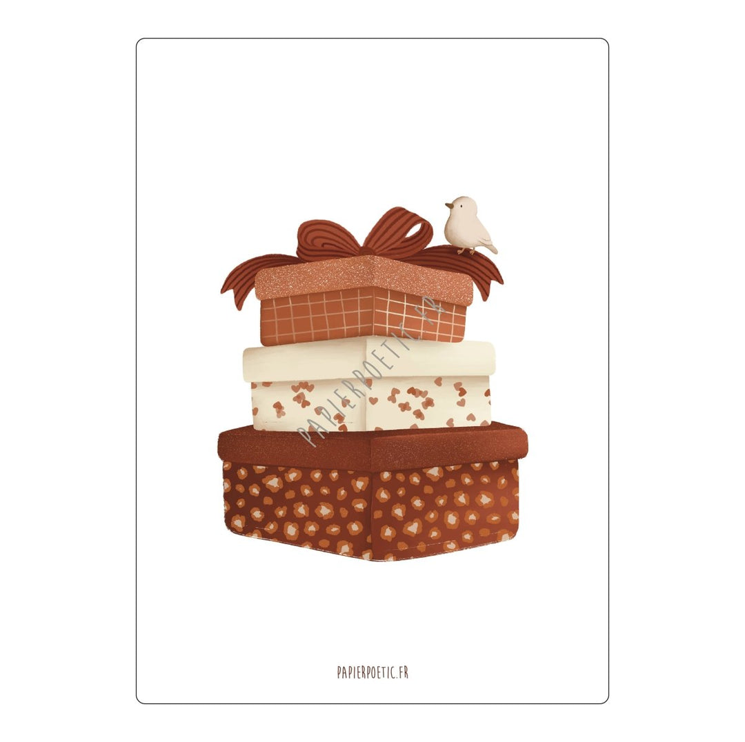 Carte Postale / Card "Pile de cadeaux" - Beautiful Moment the shop