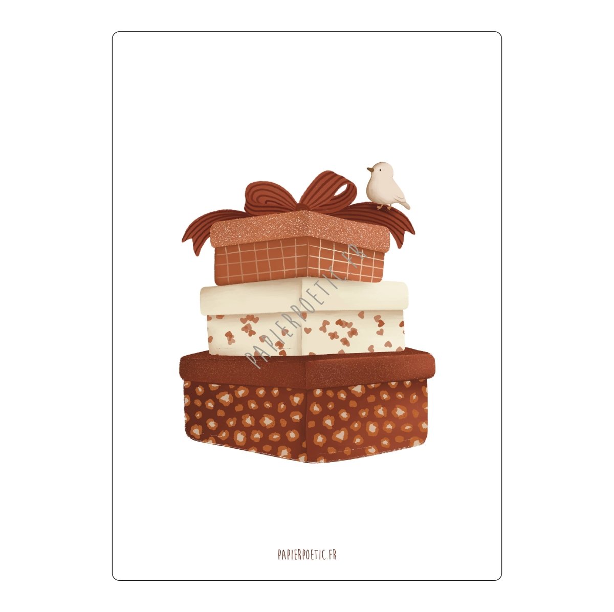 Carte Postale / Card "Pile de cadeaux" - Beautiful Moment the shop