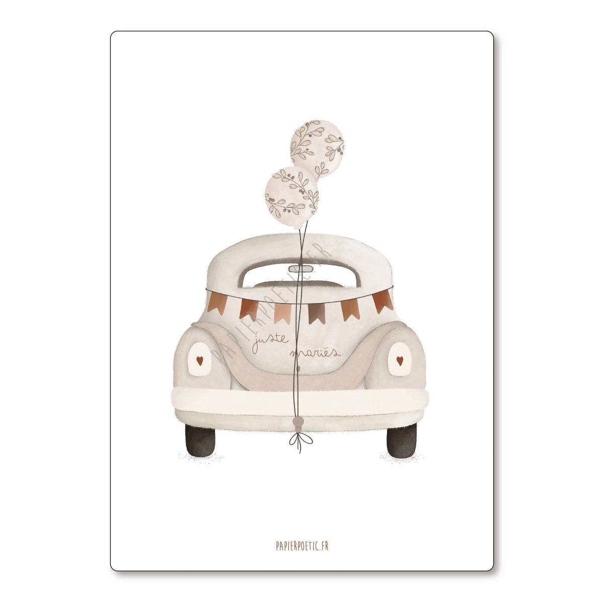 Carte/Card "Voitures des mariées" - Beautiful Moment the shop