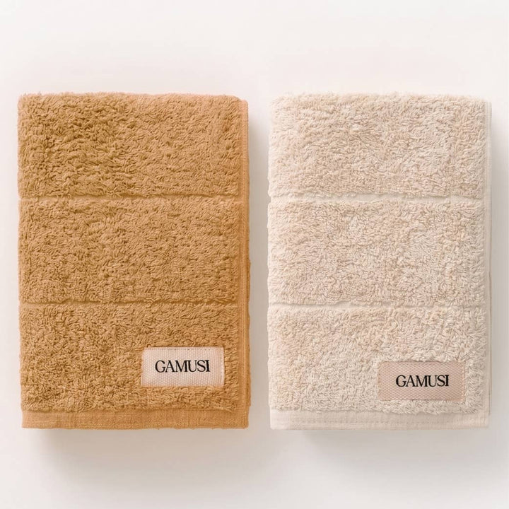 Lot de 4 serviettes de bain en éponge 100 % coton bicolore 600 g