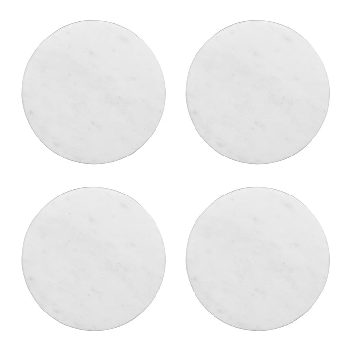 Coffret de 4 dessous de verre Marbre blanc 10 cm - Beautiful Moment the shop