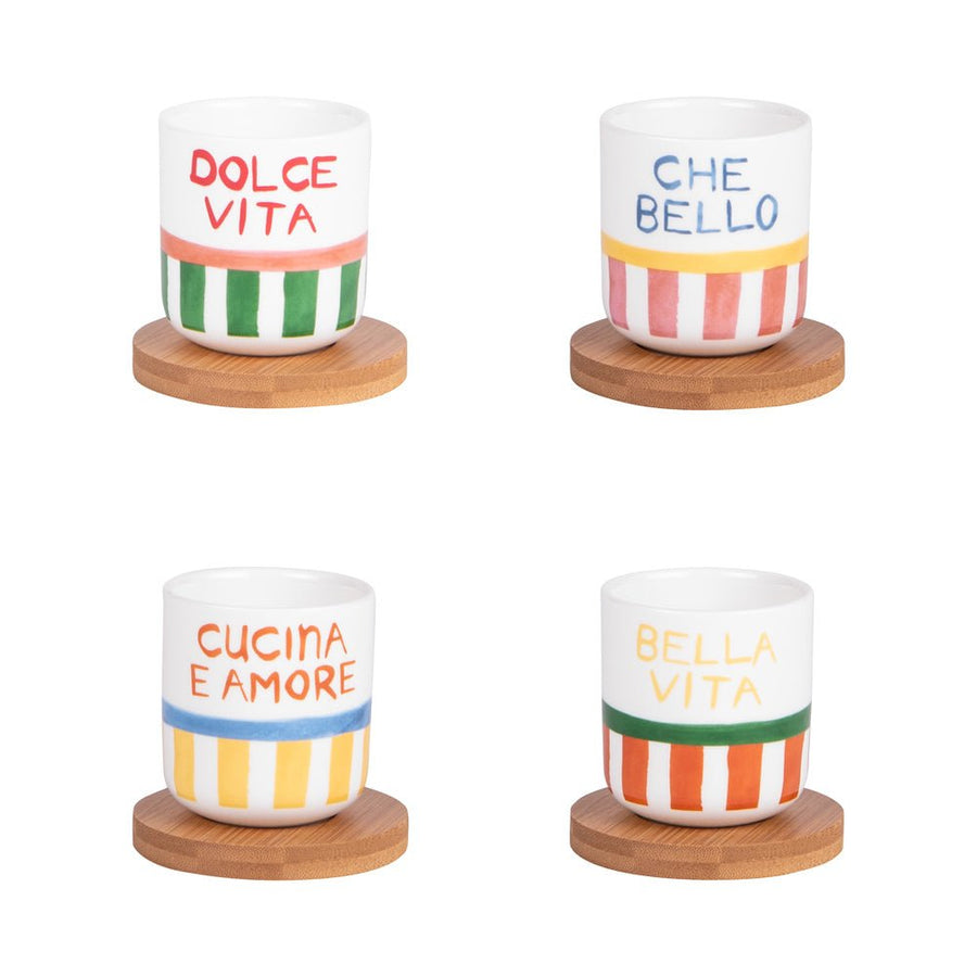 Coffret de 4 tasses et sous tasses Dolce Vita 15 cl - Beautiful Moment the shop