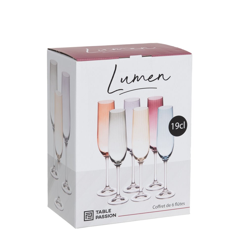 Coffret de 6 flûtes Lumen 19 cl - Beautiful Moment the shop