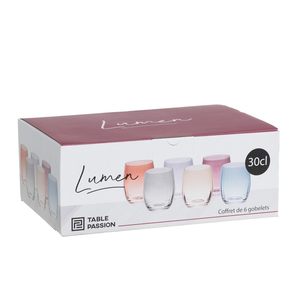 Coffret de 6 gobelets Lumen 30 cl - Beautiful Moment the shop